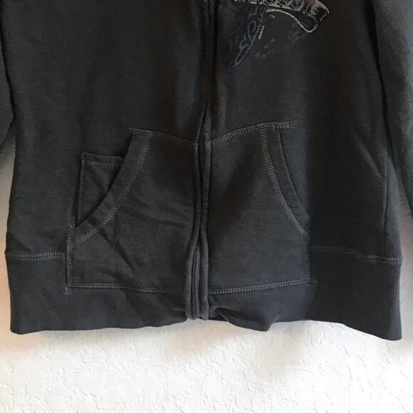 Harley Davidson S turtleneck sweater zip up black - Picture 3 of 8